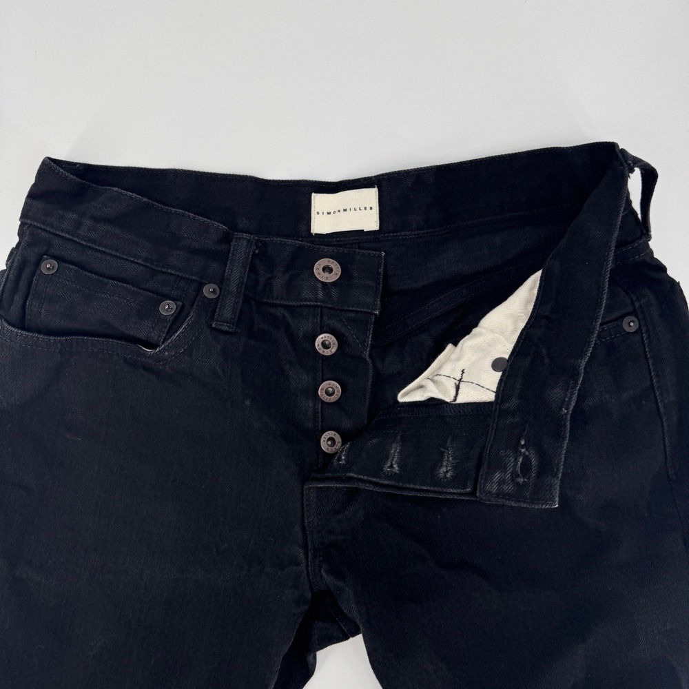 SIMON MILLER Black Macon 29 x 34 Jeans Button Fly Japanese Denim Made in USA